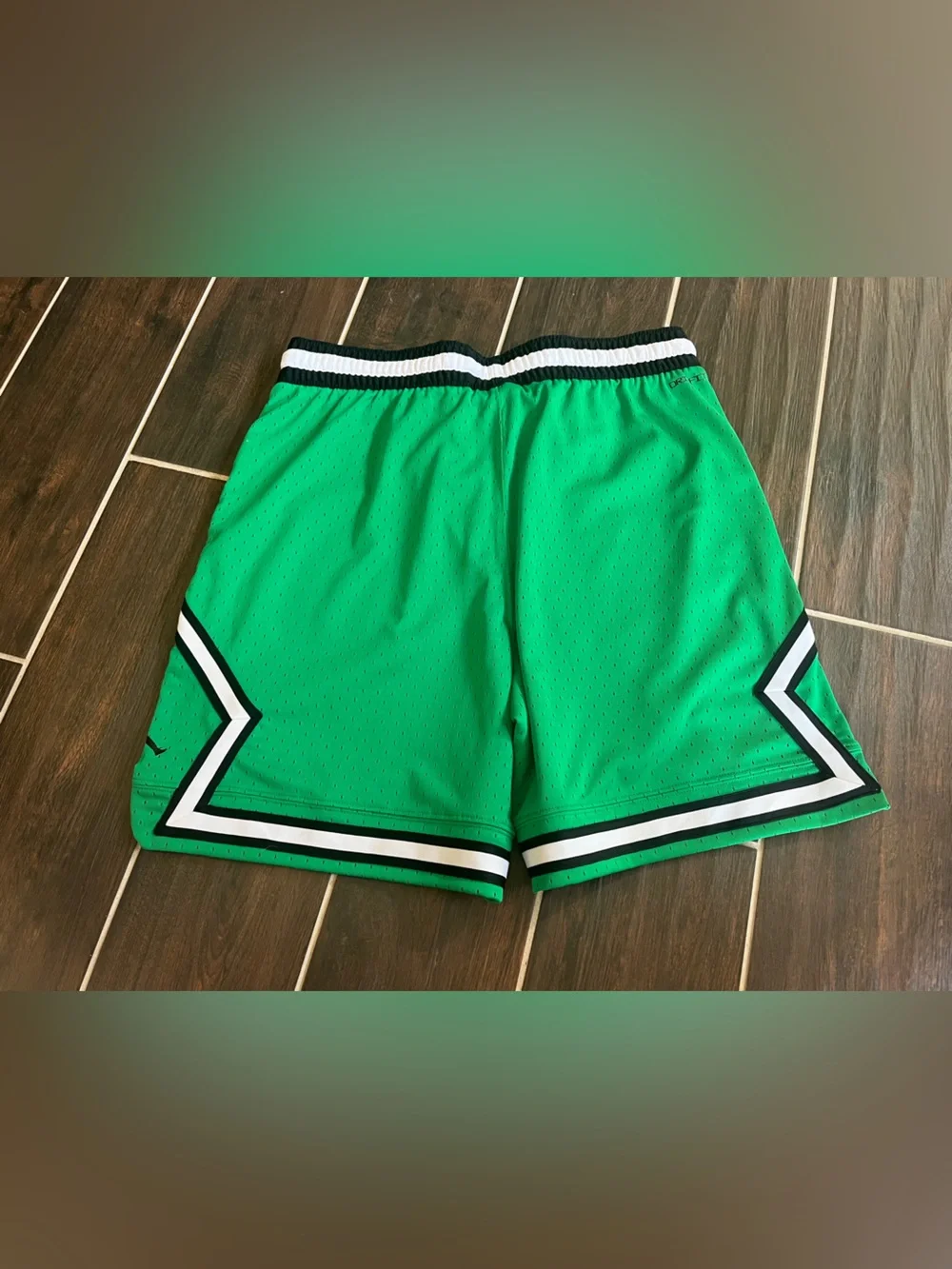 Jordan Bright Green & Black Mesh Basketball Shorts